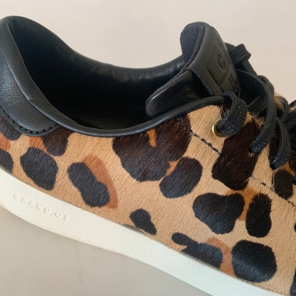 Cole Haan GrandPro tennis sneaker Lace Up Low-Top Leopard Cheetah Animal Print 8 - Picture 16 of 16